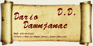 Dario Damnjanac vizit kartica